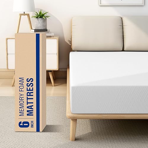 Miniatura 4 de IULULU Colchón matrimonial de espuma viscoelástica de 6 pulgadas en una caja, tamaño matrimonial para litera, firmeza media, certificado