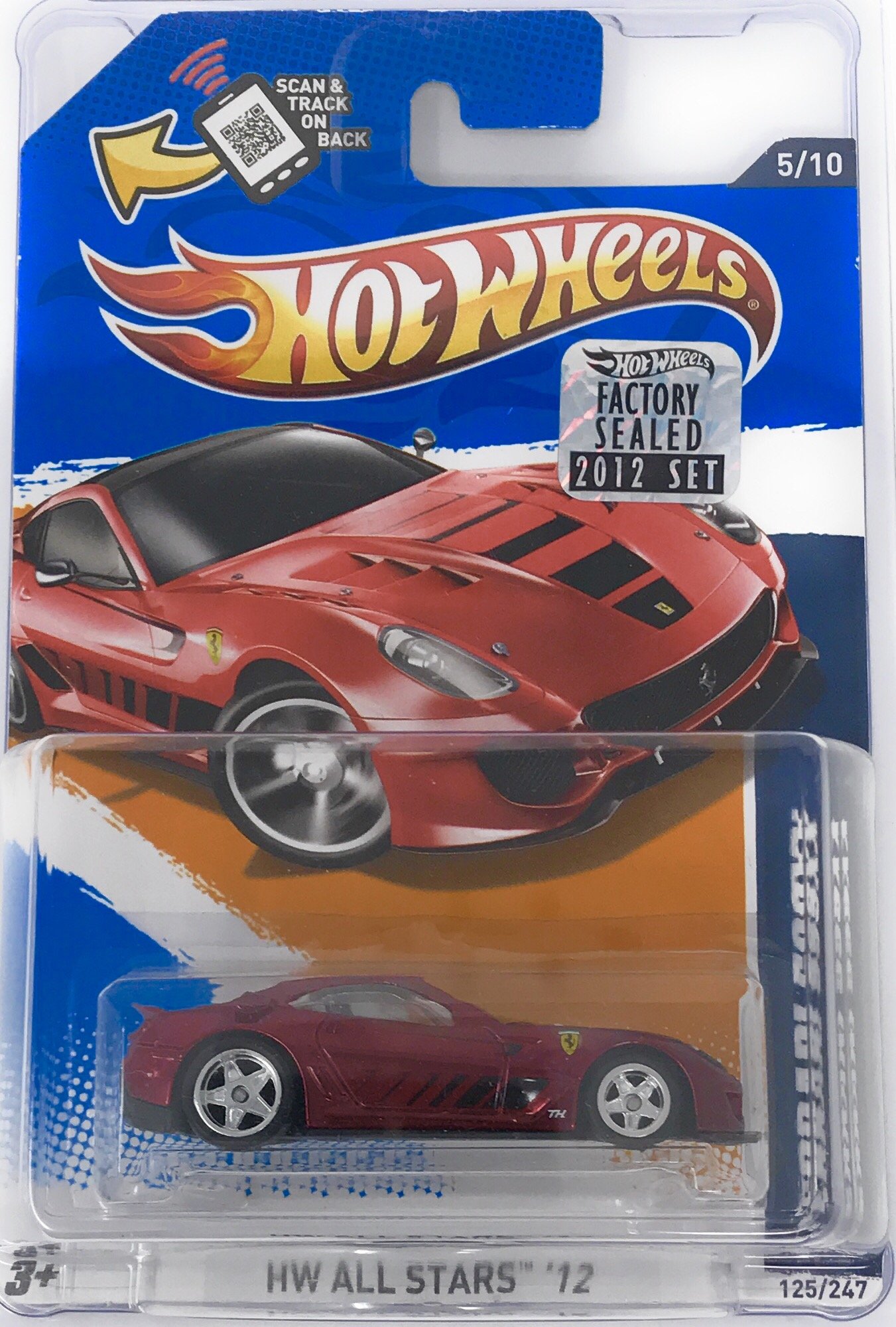 Hot Wheels 2012 Super Treasure Hunt Ferrari 599 X X Secret T-Hunt