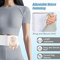 Vista 3 de Cinturón ajustable para hernia de ostomía – Cinturón de soporte de estoma transpirable para colostomía e ileostomía – Cuidado posoperatorio, apto