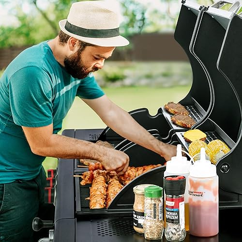Miniatura 9 de Royal Gourmet ZH3002SN - Combo de parrilla de gas y carbón de combustible dual de 25,500 BTU de 3 quemadores, estilo gabinete, color plateado