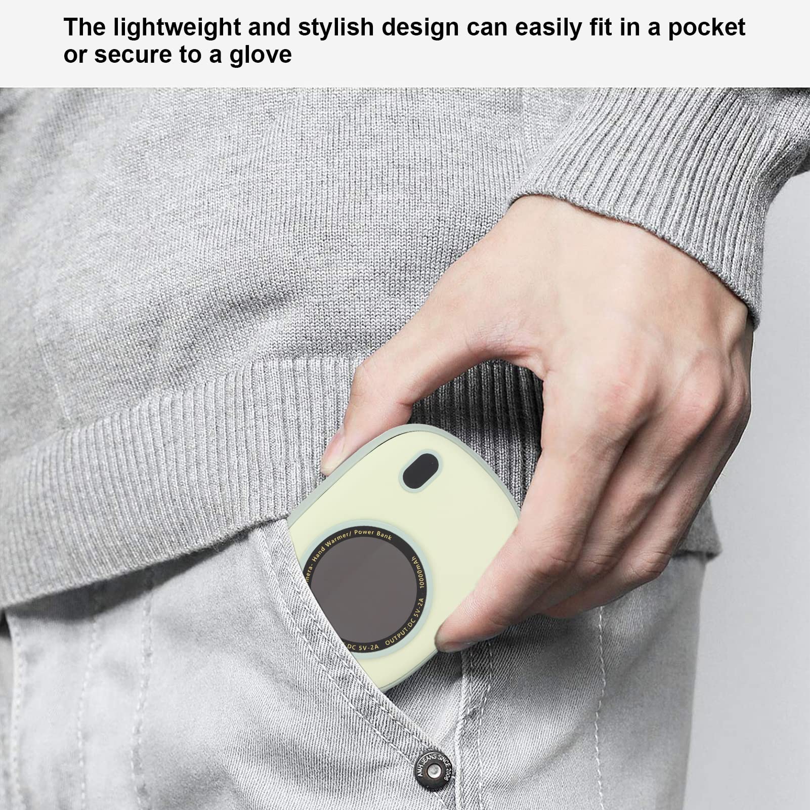 Handwärmer Wiederaufladbar, 2-in-1-Mini-Elektro-Handwärmer, Wiederverwendbar, Langlebige Heiz-Handwärmer, Outdoor/Innen/Arbeit/Lernen/Camping/Jagd/Schmerzlinderung/warme Geschenke Für Männer(#1)