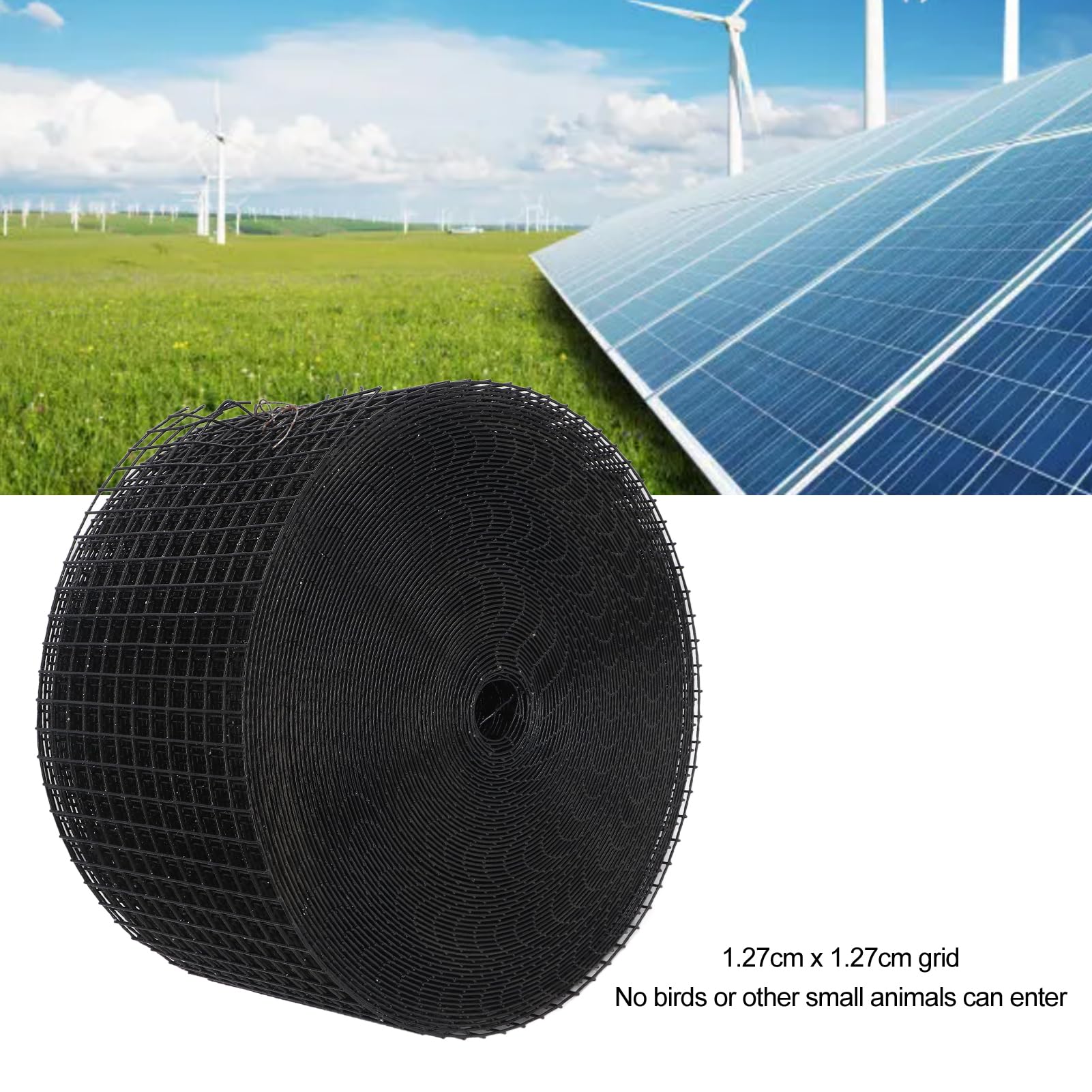 Protector contra Aves para Paneles solares, Rollo de Malla de Hierro Recubierto de PVC, Alambre antiplagas Resistente a la corrosión de 100 pies x 8 pies para Paneles solares,