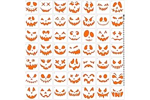 50 Pcs Halloween Pumpkin Carving Stencils