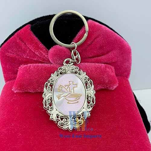 Miniatura 7 de Llavero de bautismo personalizado (12 piezas) – Llavero de metal grabado para bautizo/bautizo/primera comunión, regalo personalizado para invitados