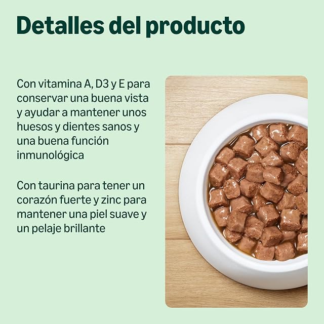 Foto 2 de 8 de by Amazon - Comida húmeda para Gatos, trozos de Ave de Corral en Salsa, 6 x 415 g