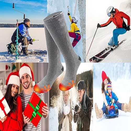 Miniatura 5 de Heated Socks Electric Heated Socks Thermal Insulated Sock Battery Powered Heat Sox Winter Foot Warmer Socks for Men  Women