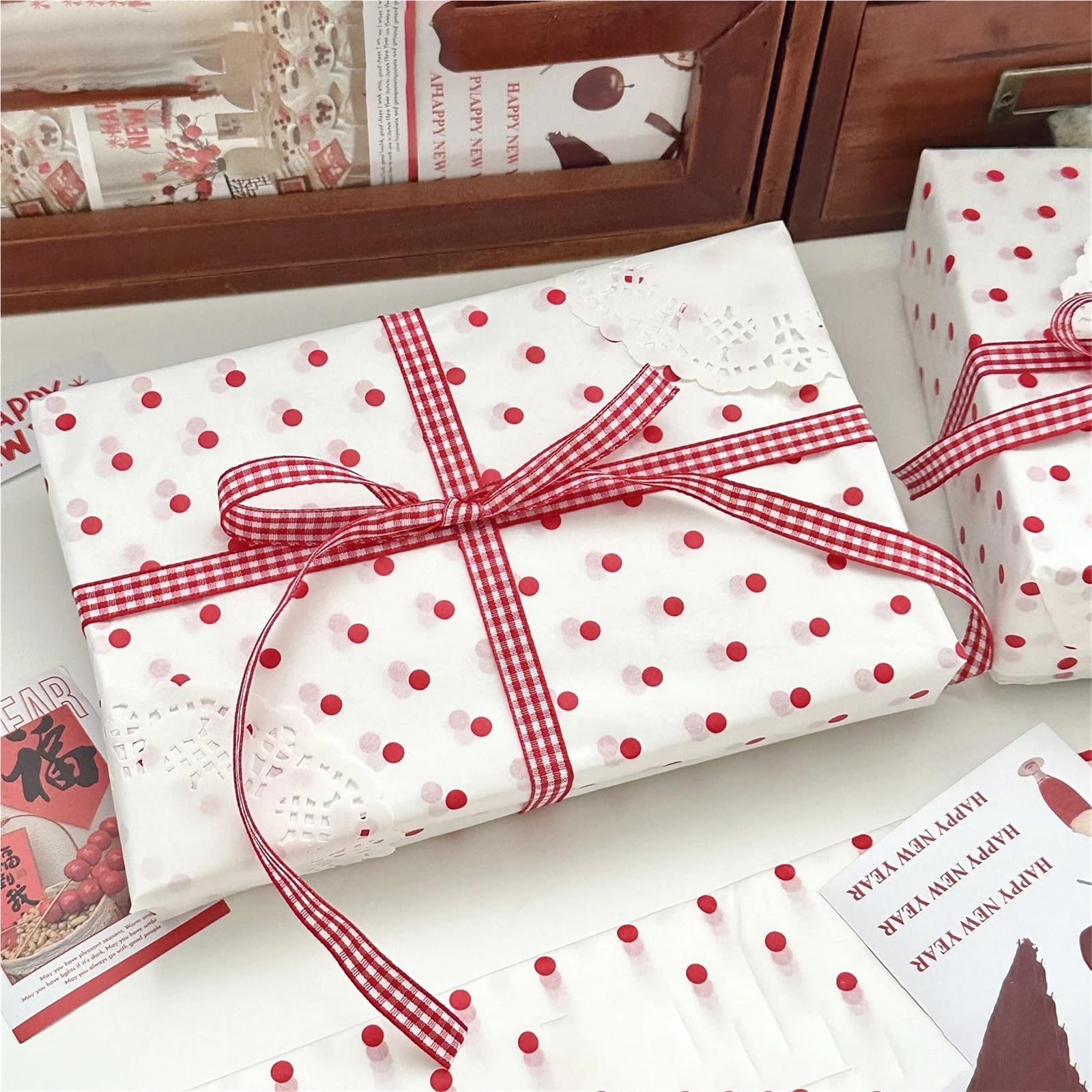 Papel Fino Estampado Envoltorio de papel amasado a mano