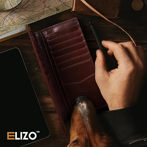 Miniatura 6 de ELIZO Carteras largas para hombre, Bourbon, Cartera larga