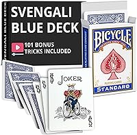 Vista 28 de Ted's Sterling Magic Precision Blue Rider Back Bicicleta Svengali Deck con instrucciones para más de 100 trucos (Reina de Corazones)