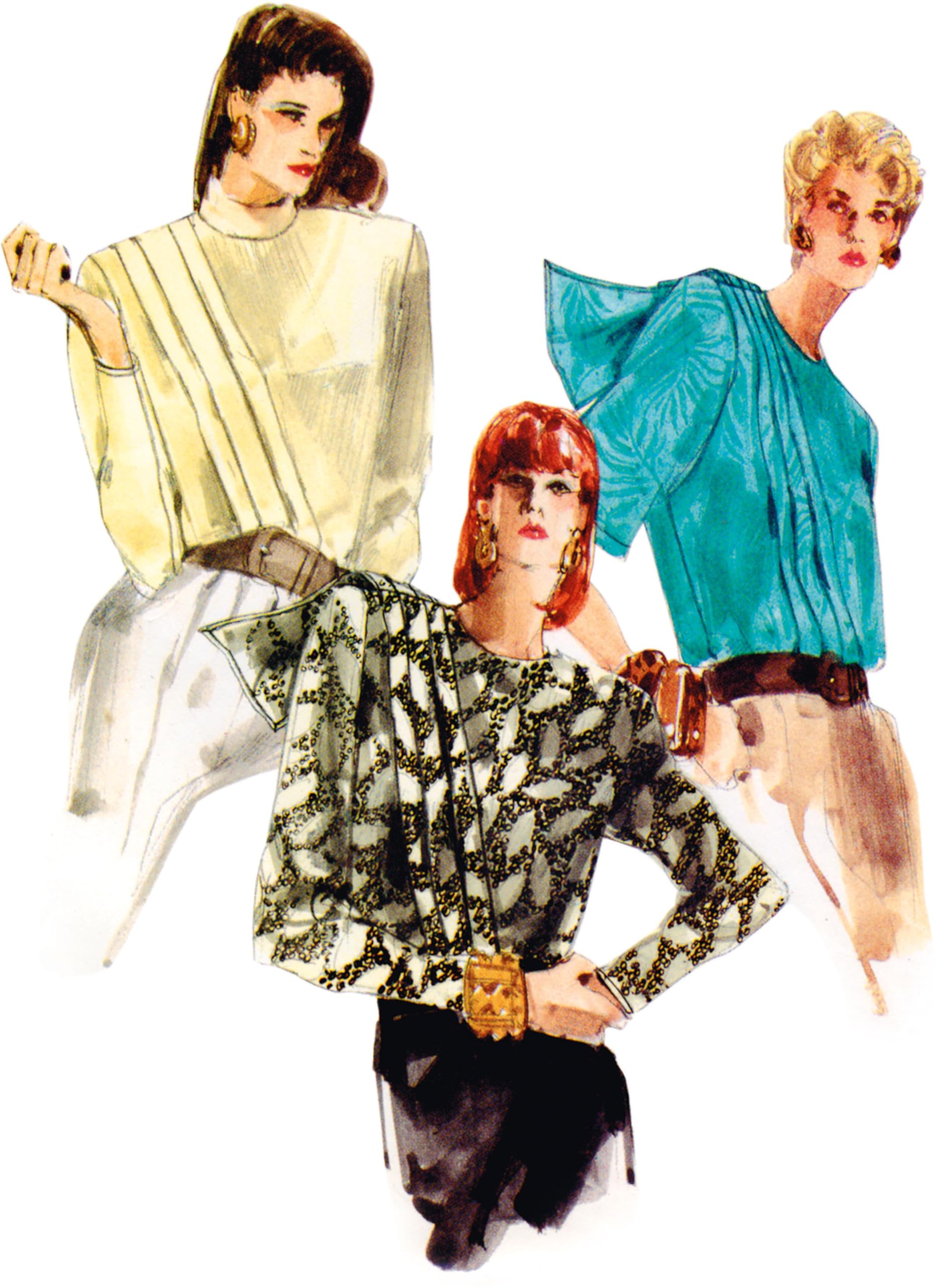 VOGUE PATTERNS V1980Y5 Misses' Blouse Y5 (18-20-22-24-26), Multicoloured - Image 4