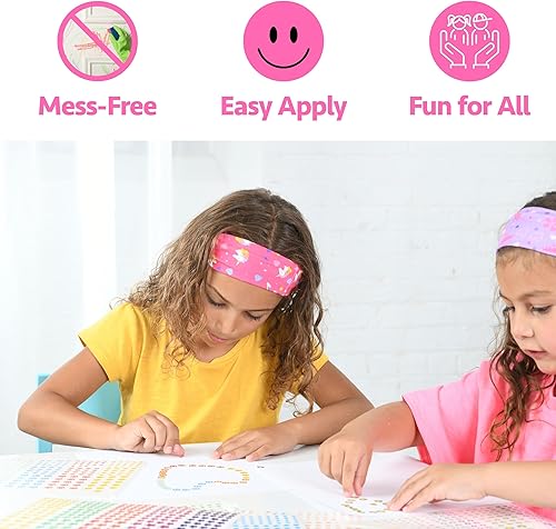 Miniatura 7 de KOOL KRAFTS Pegatinas artísticas de puntos  8 diseños grandes y coloridos  Pintura libre de desorden  Libro de calcomanías para niños, kits de