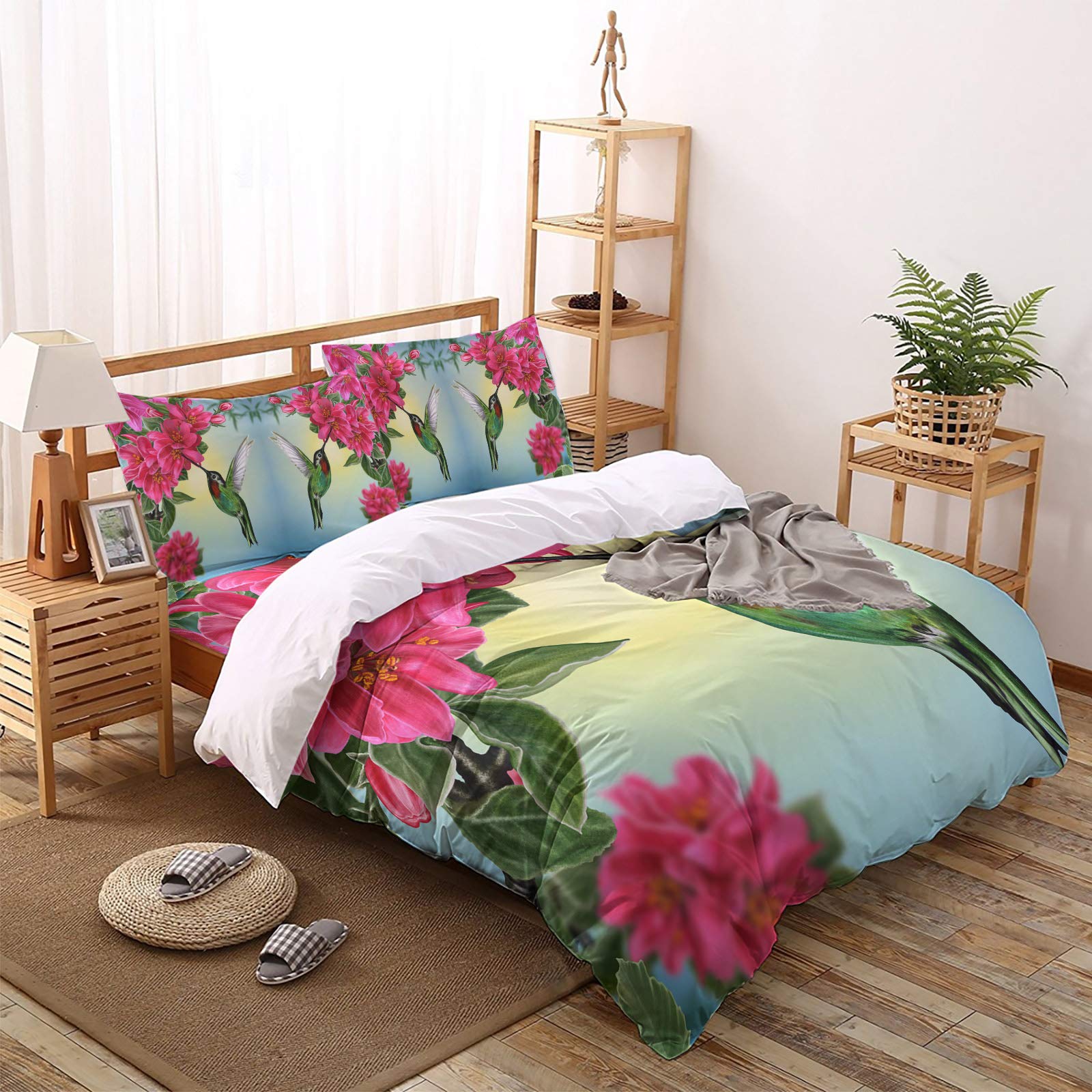 BJCJGGL Copripiumino Matrimoniale 260x220 Aldulto Fiore Di