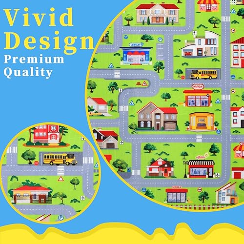 Miniatura 7 de FairOnly Alfombra de juego para niños para bebé, alfombra de juego para piso, alfombras para niños para sala de juegos, alfombra de área educativa