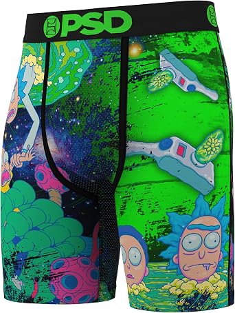 PSD Mens R&M Portal Void Boxer Brief, Multi, L