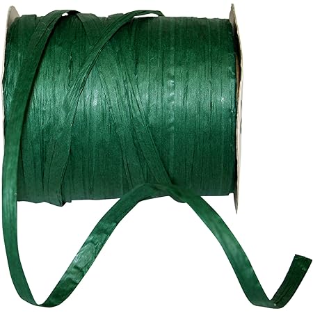 Amazon.com: Berwick Offray Matte Olive Green Raffia Ribbon, 1/4'' Wide ...