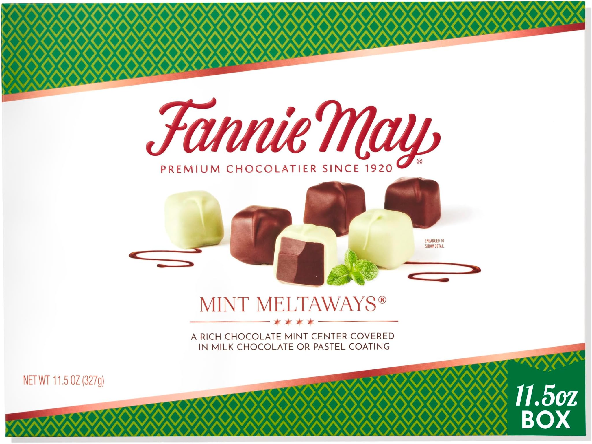 Fannie May, Premium Dark Chocolate, Peppermint Bark Holiday