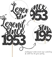 Vista 2 de 1 pieza de decoración para pastel de 70 cumpleaños de la leyenda desde 1953, setenta y hola 70, divertido 80 y fabulosa decoración de pasteles