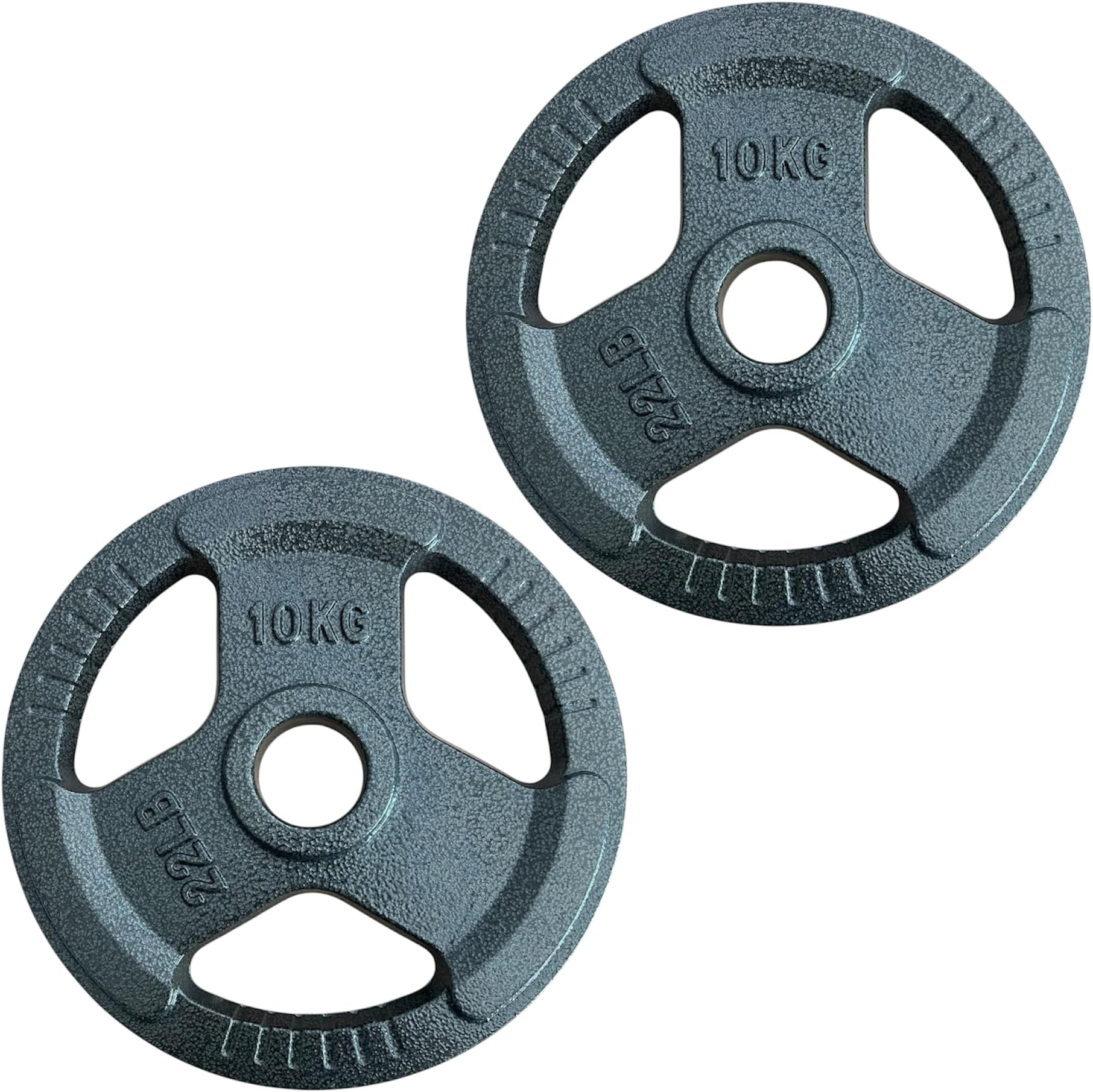 TRI-GRIP Cast Iron 2" Olympic Disc Weight Plates 10kg Pair