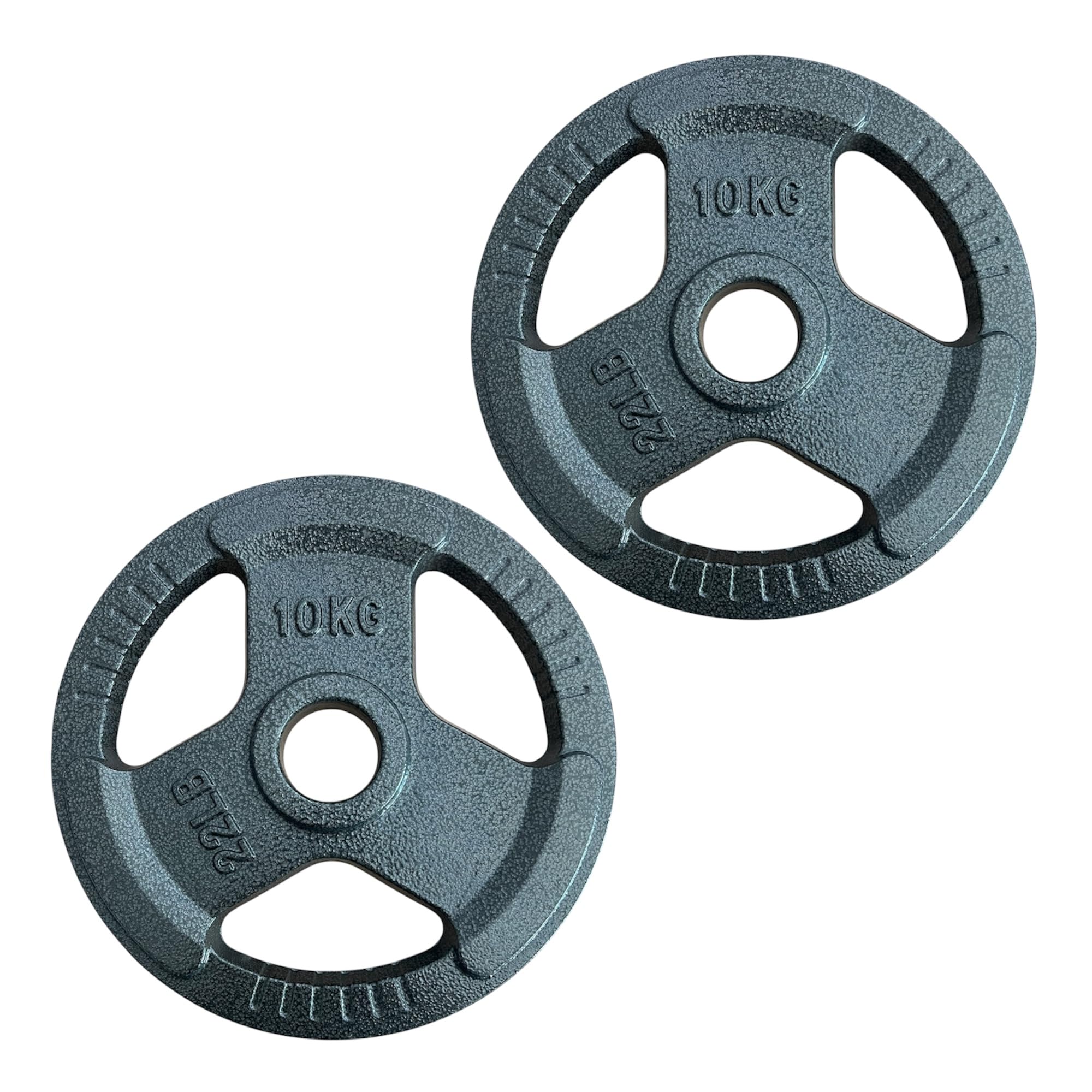 TRI-GRIP Cast Iron 2" Olympic Disc Weight Plates 10kg Pair