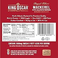 Vista 14 de King Oscar Paquete Variado de Caballa Sin Piel y Sin Espinas, Latas de 4.05 Onzas (Paquete de 6), Sin Piel y Sin Espinas, Caballa Enlatada Capturada