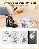 VEVOR Button Maker Machine, 32/58/75 mm 3-in-1, Plastic Pin Maker with 300pcs Button Parts, Circle Cutter and Magic Book, Reinforced Ergonomic Handle, for DIY Badges, Personalized Pins, Black - 5