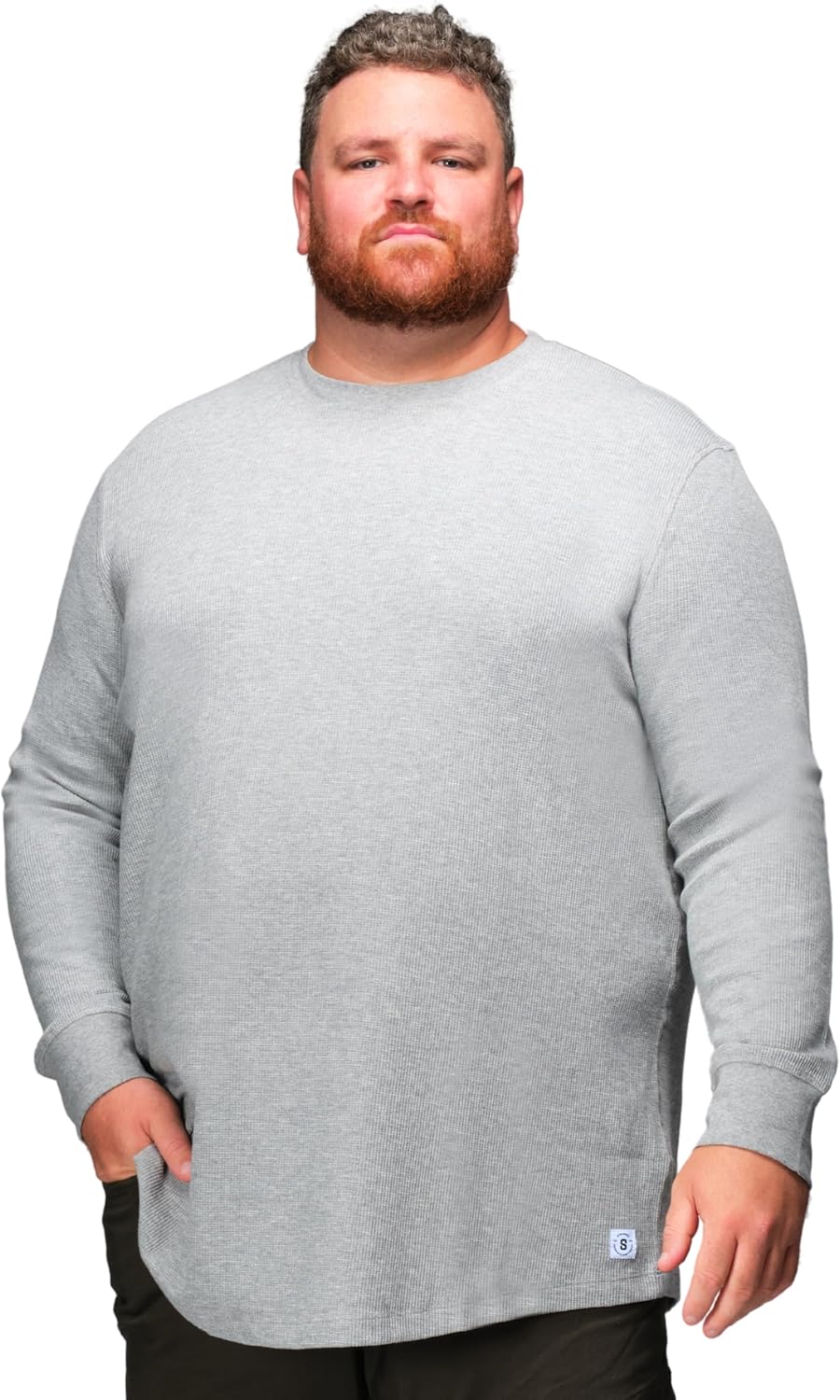 STRONGSIZE Men's Big and Tall Thermal Waffle Shirts – Longer Length Long Sleeve Shirt
