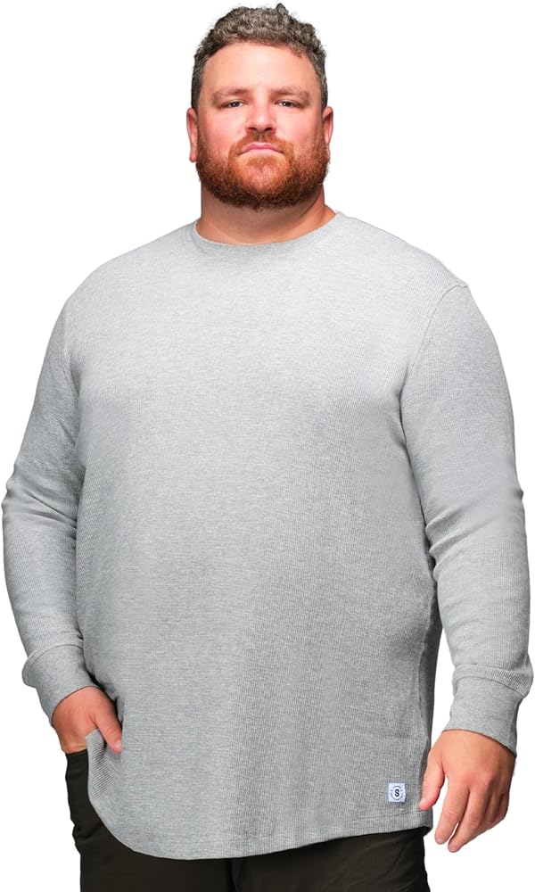 STRONGSIZE Men's Big and Tall Thermal Waffle Shirt – Longer Length