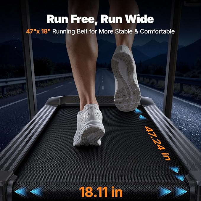 Caminadora Eléctrica Plegable con Inclinación Automática 18% y Monitor de Ritmo Cardíaco Negra miniatura 3