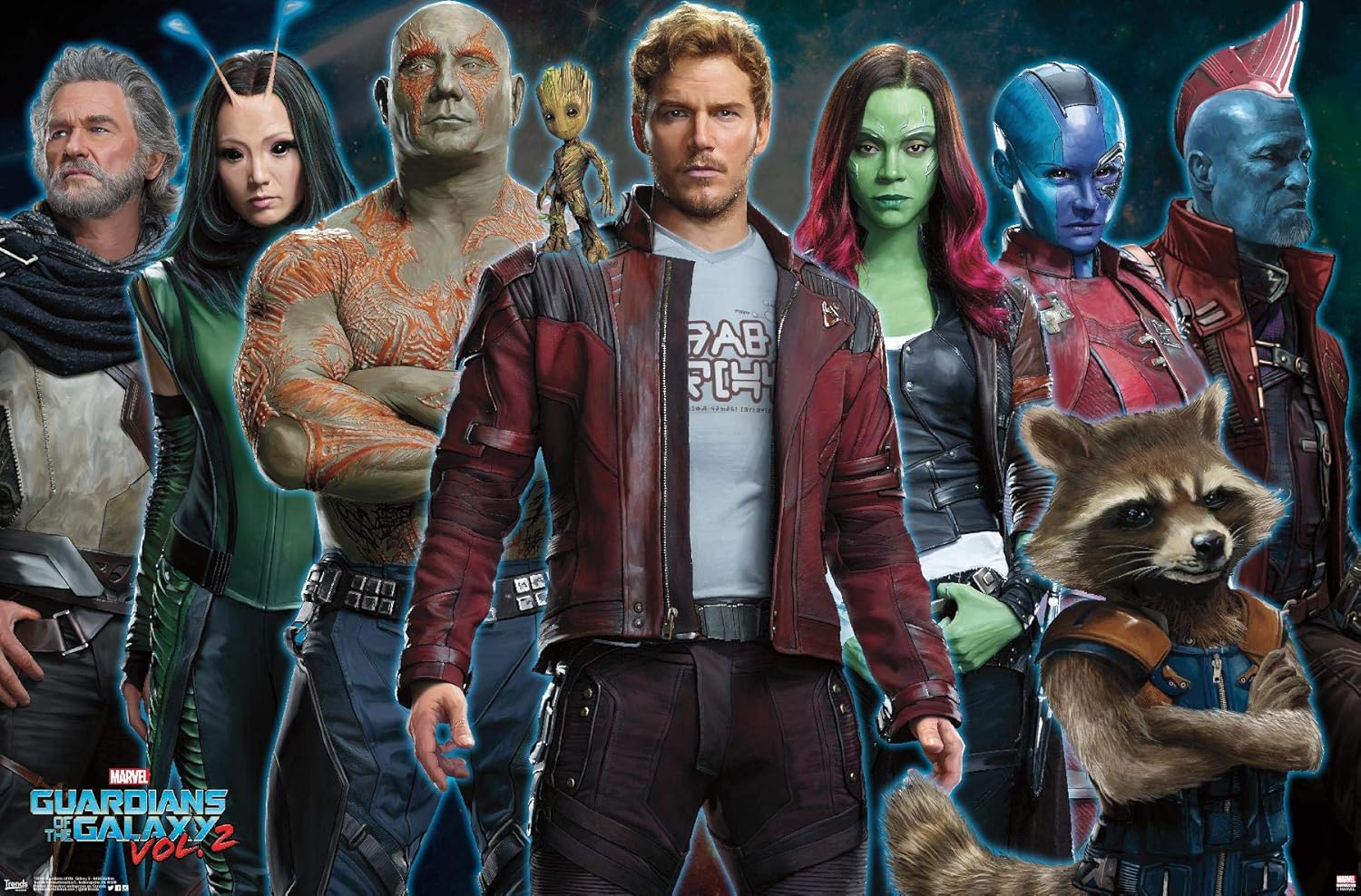Trends International Marvel Cinematic Universe - Guardians of the Galaxy 2 - Intimidation Wall Poster, 22.375" x 34", Premium Unframed Version 22.37" x 34.00" Premium Unframed Version