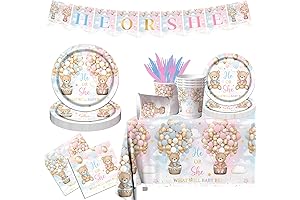 Bear Themed Gender Reveal Decorations for What Will Baby Be Pink or Blue Baby Shower