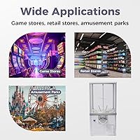 Vista 3 de Máquinas expendedoras de 25 centavos, máquina comercial de bolas de goma de mascar de gran capacidad, mini dispensador comercial para tiendas