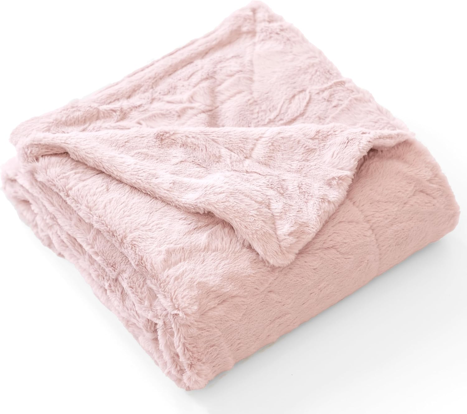 WOLF CREEK BLANKET Doublesoft - Oversized Faux Fur Throw Blanket, 50"x65" Gray Soft Fuzzy Fluffy Cozy Plush Furry Comfy Warm Home Decore for Couch Bed Chair & Bedroom