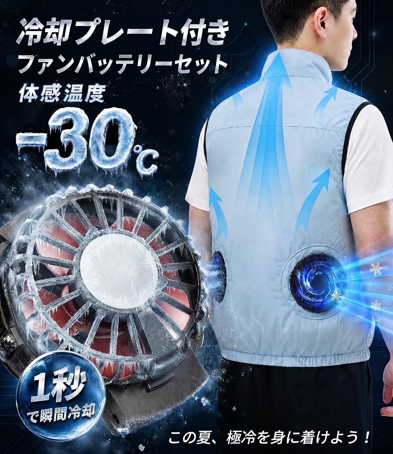 Amazon.co.jp: ファンバッテリーセット【2026「冷+涼」新形態＆冷却