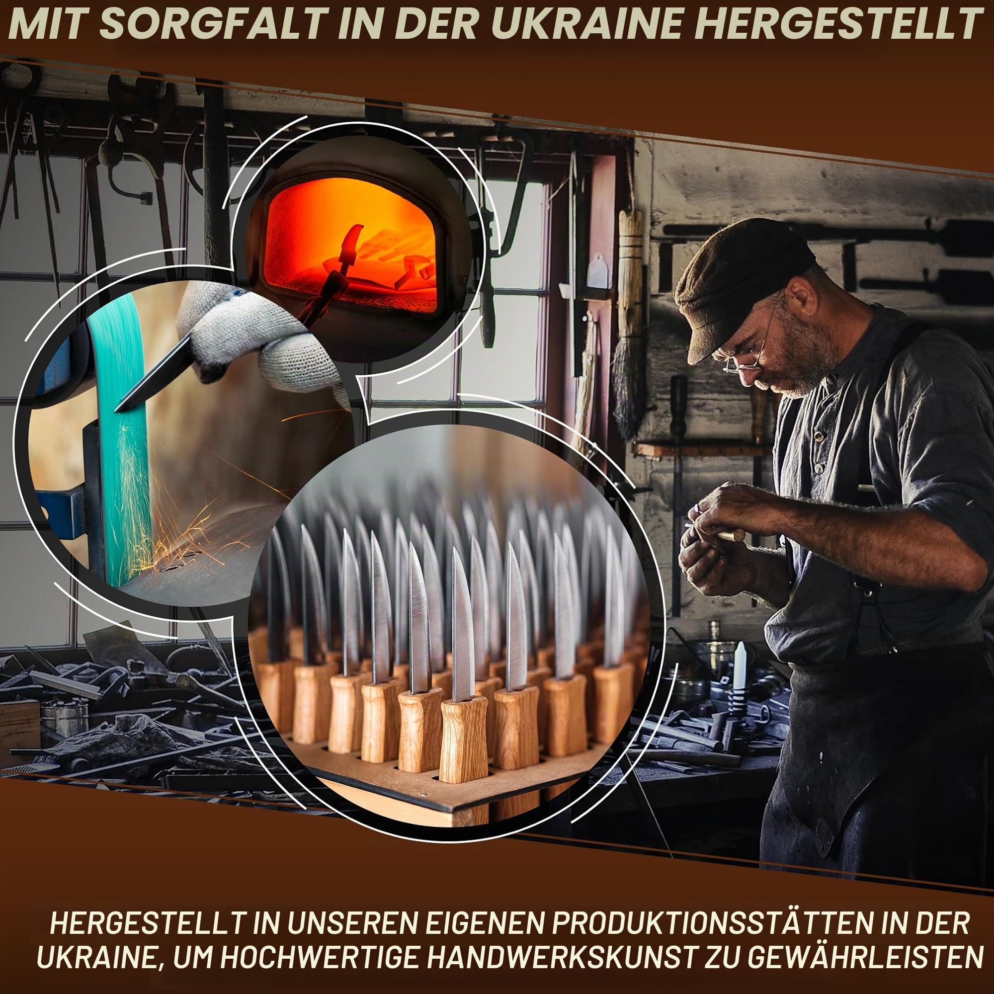BeaverCraft Holzschnitzmesser Set S14 – Löffelschnitzwerkzeuge mit Hakenmesser, Schalenhohleisen & Meißeln – Schnitzset für Anfänger – Hobby Schnitzmesser Set