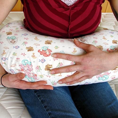 Miniatura 3 de Lindas fundas de almohada de lactancia de sirenas para niños y niñas, sirenas místicas, peces, caballo de mar, medusas, funda de almohada de