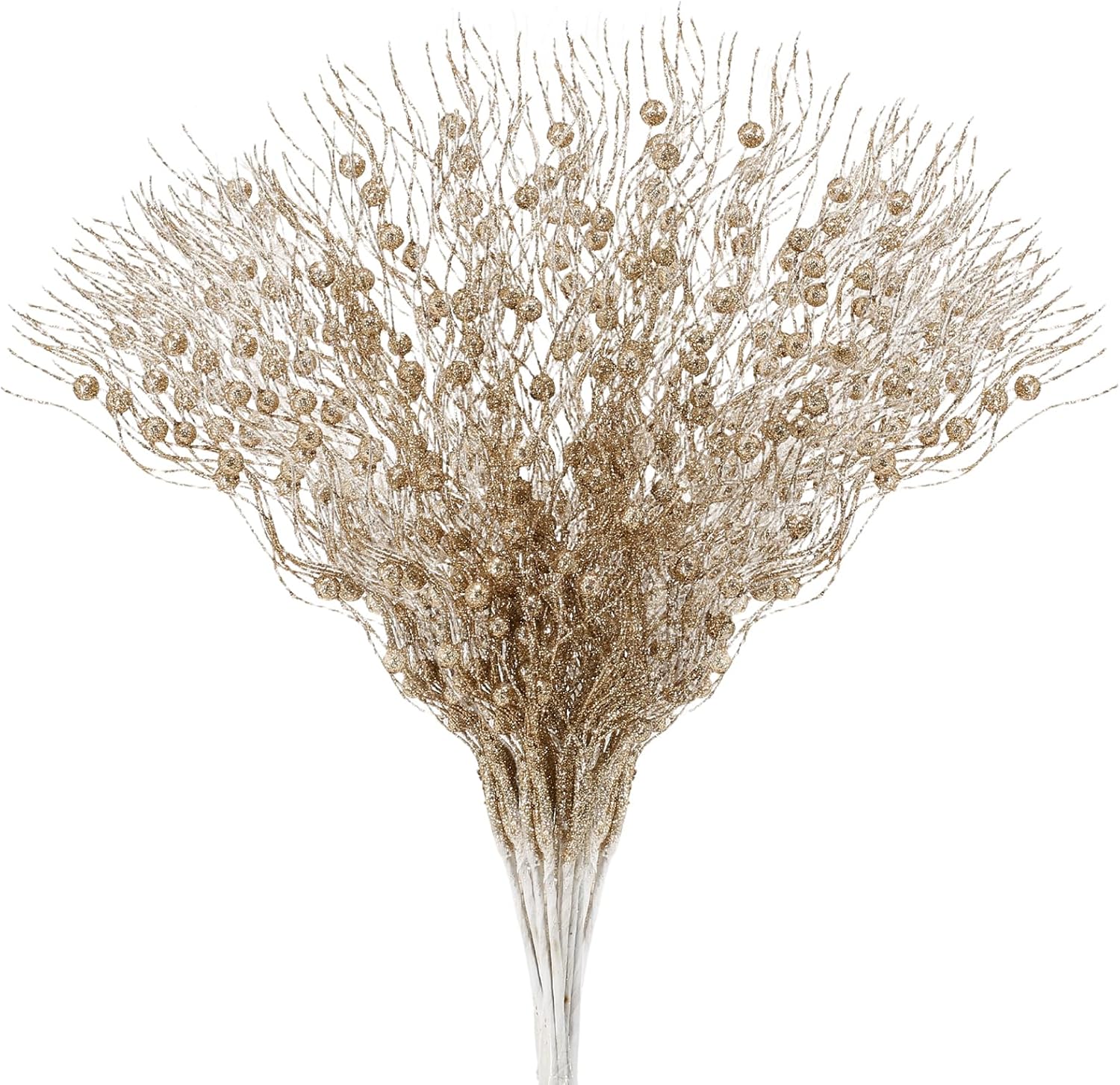 Joyhalo 24 Pack Christmas Tree Picks and Sprays, Christmas Tree Filler Decorations, Christmas Glitter Berry Stem Ornaments, Glittery Twigs, Picks, Branches for Christmas Tree