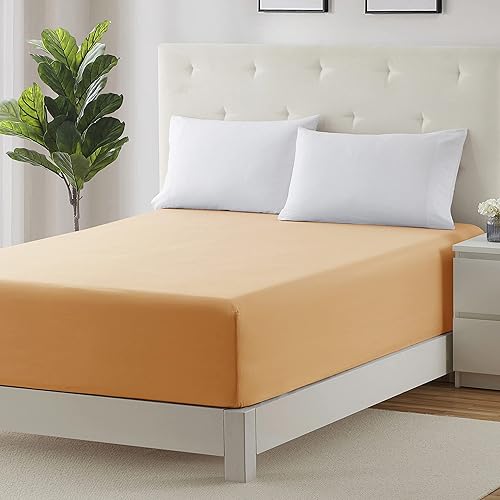 Miniatura 6 de Clara Clark Sábana bajera de bolsillo profundo tamaño King para colchones de hasta 21 pulgadas, sábana bajera súper suave tamaño King, resistente a