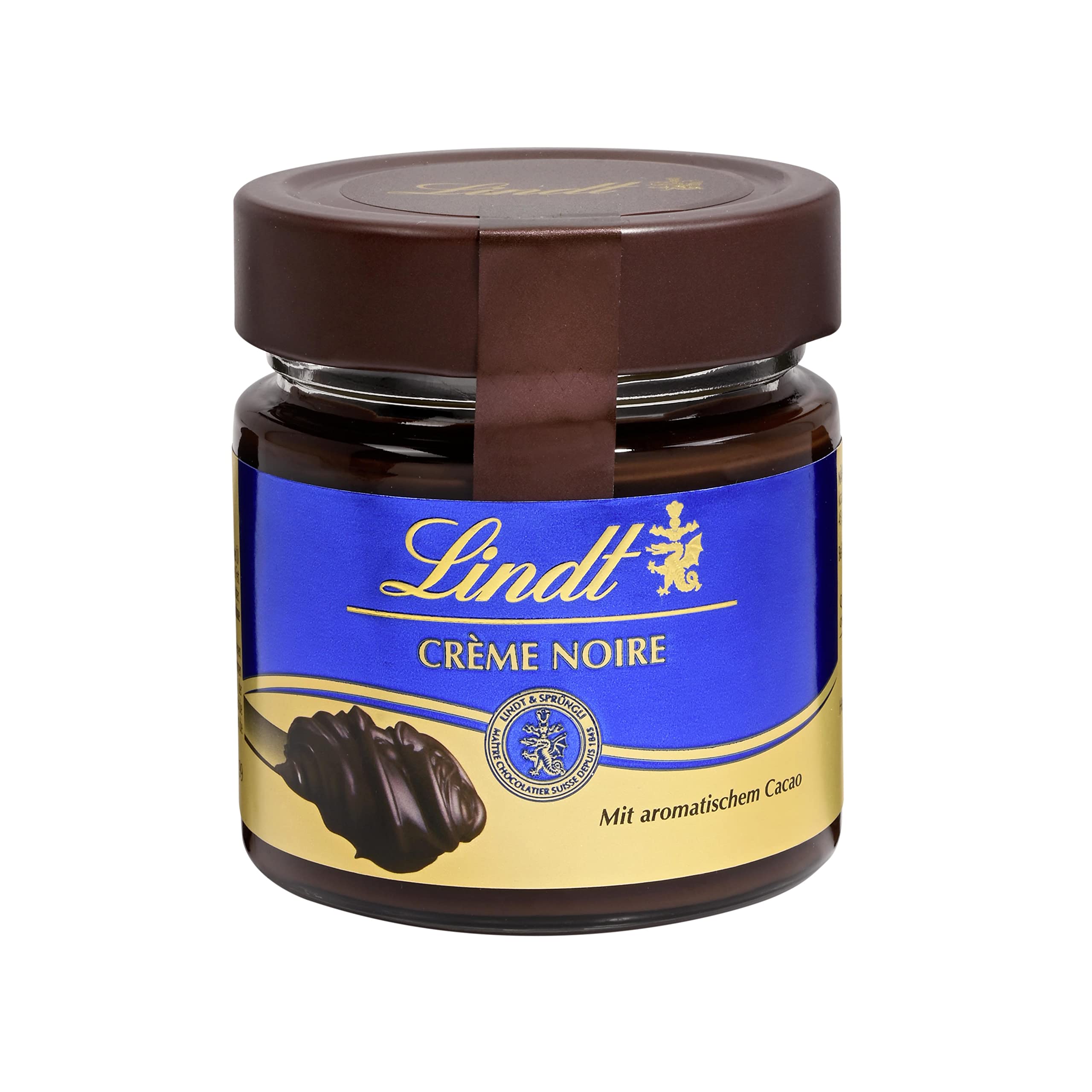 Lindt & Sprüngli Crème Noir, Kakaocreme, Schokoladen Brotaufstrich, dunkle Lindt Chocolade, glutenfrei, 4er Pack (4 x 220 g)