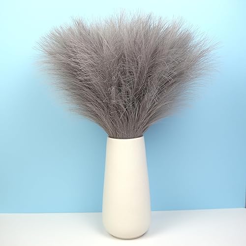 Miniatura 3 de 28 piezas de 17 pulgadas de hierba artificial de las pampas de flores sintéticas cortas de hierba de la pampa esponjosa para mesa, jardín,