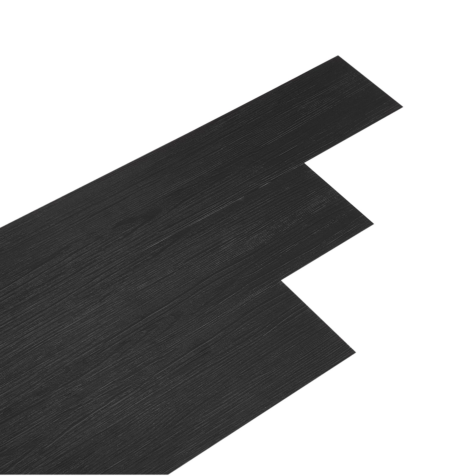 INMOZATA 36pcs/5.02㎡ Floor Tiles Self Adhesive Floor Planks Lino Flooring Wood Effect Floor Tiles Self Adhesive 2.0 mm Thick for Kitchen Living Room and Bathroom Floor Planks(5.02㎡,Black Wood Grain)