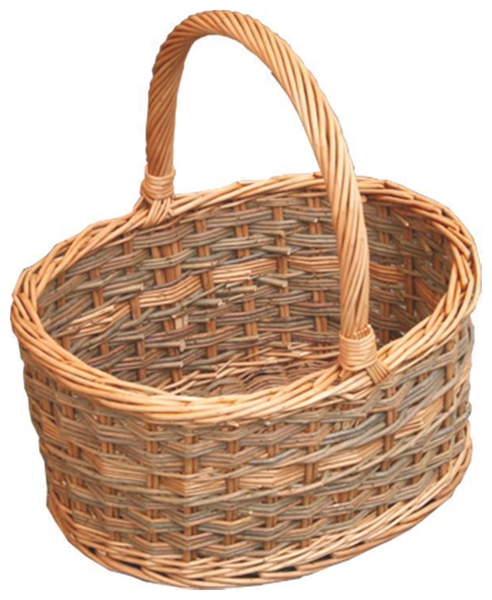 Yorkshire Oval Shopping Basket - Brown