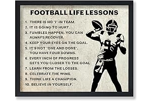 Montem Art Sports Poster - Football Life Lessons Print—Football Wall Art