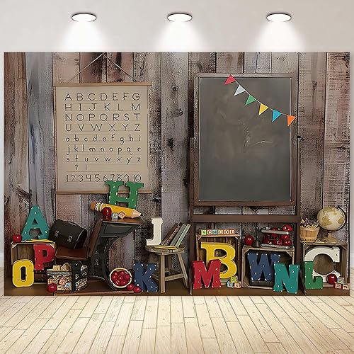 Telón de fondo de pizarra negra para el regreso a clases, fondo de fotografía para el primer día de escuela, accesorios para cabina de fotos,
