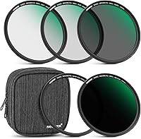 Vista 1 de NEEWER Kit de filtro magnético de lente ND de 2.165 in, filtro ND4 ND8 ND64 ND1000 con anillo adaptador magnético y bolsa de filtro, vidrio óptico