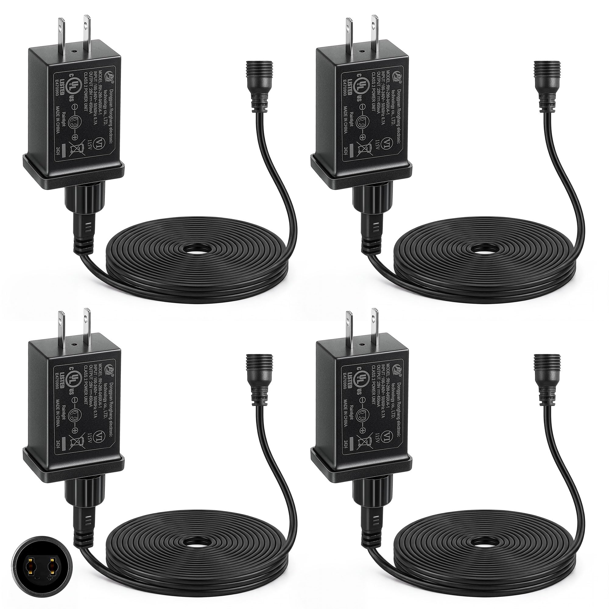 4 Pack 29V 13W Class 2 Power Supply for Christmas Tree Lights