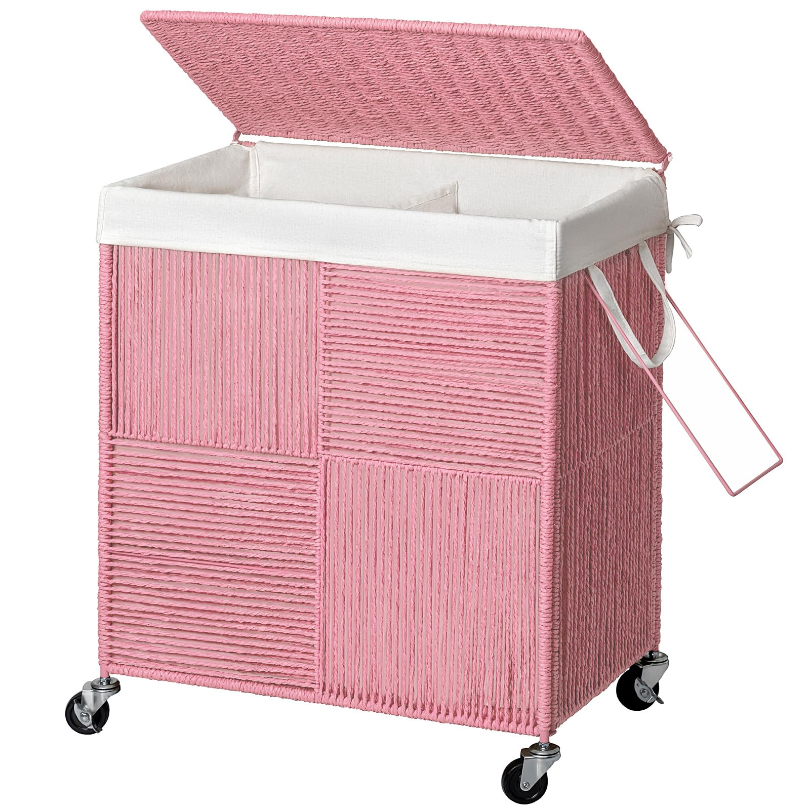 Panier à linge roulant pour trier facilement les vêtements dans la salle de bain