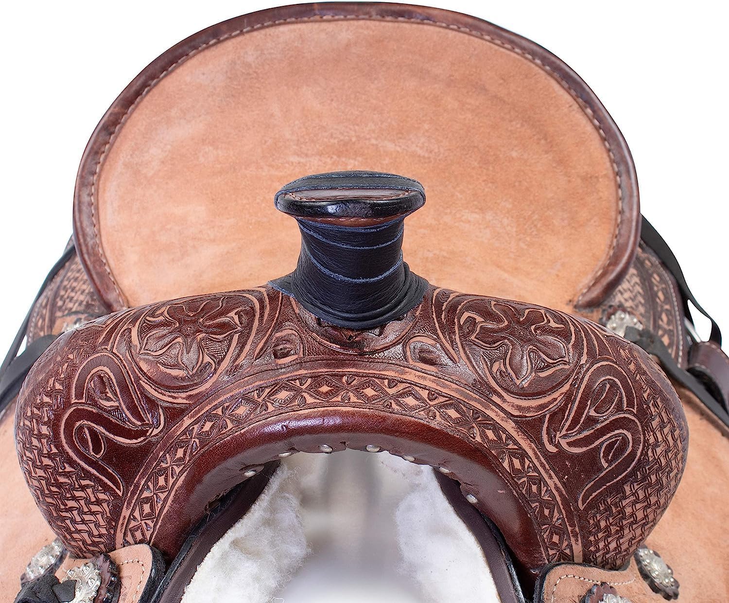 Kids Western Saddle TACK - Juego de tachuelas de cuero con herramientas para montar a caballo de caballos, tamaño de caballo de 10 pulgadas, 11 pulgadas, 12 pulgadas y 13 pulgadas