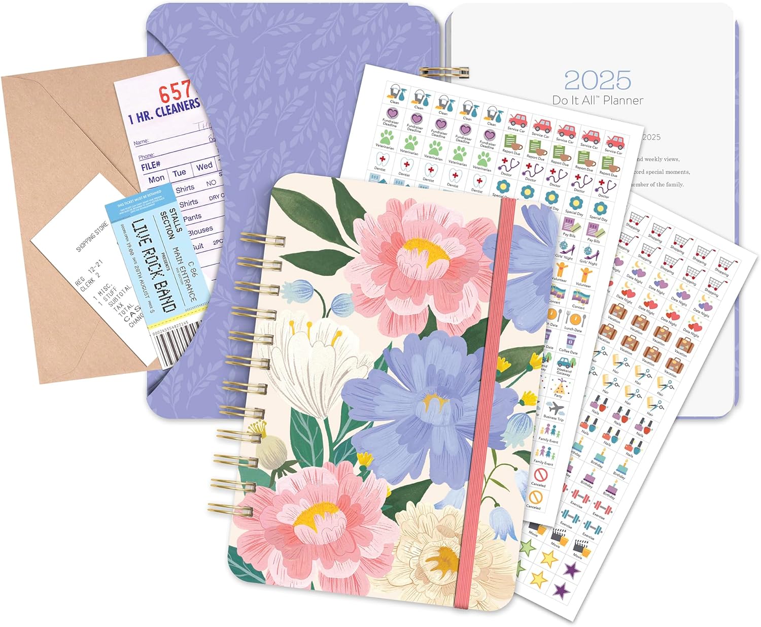 2025 Planner with Stickers Daily Weekly and Monthly Planner