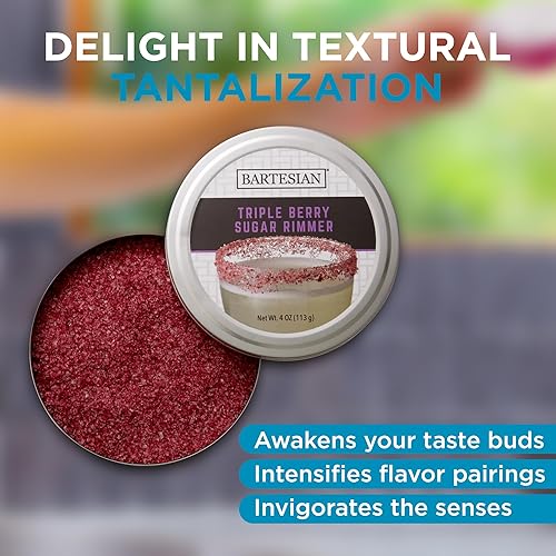 Miniatura 2 de Bartesian Rimmer de cristal de cóctel de vainilla y azúcar dulce – Cócteles de postre con sabor dulce para copas de bebida de bar – Suministros