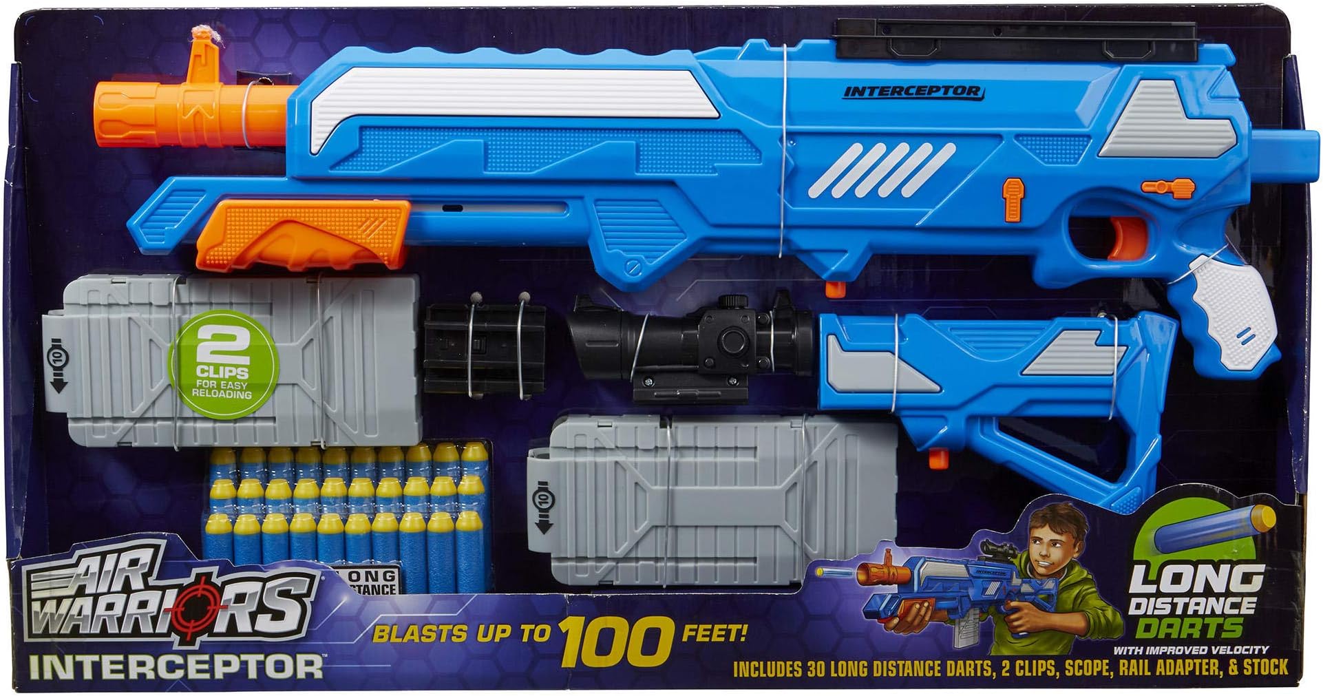 Air Warriors Buzz Bee Interceptor Sniper Foam Dart Blaster